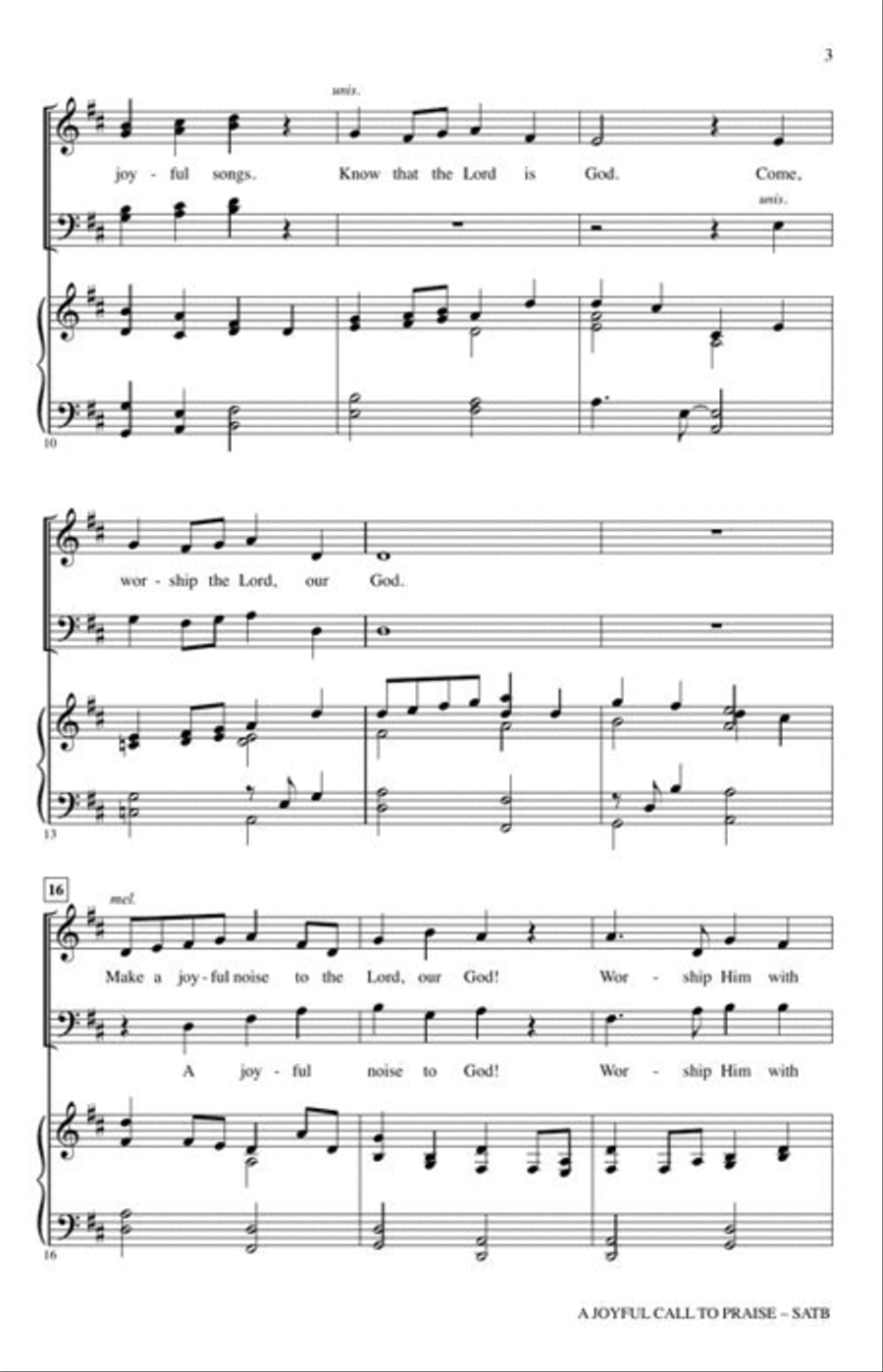 A Joyful Call to Praise 4-Part scores gallery preview page 4