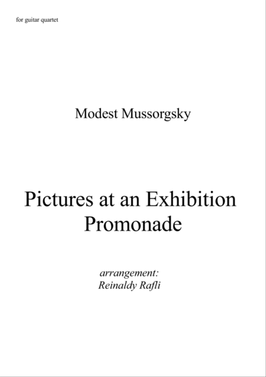 Pictures at an Exhibition - Promenade 2 Acoustic Guitar scores gallery preview page 1
