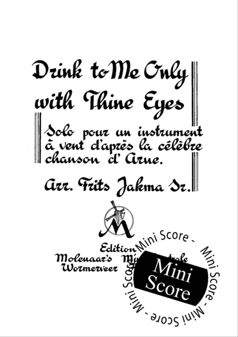 Drink to me Only with Thine Eyes Clarinet scores gallery preview page 3