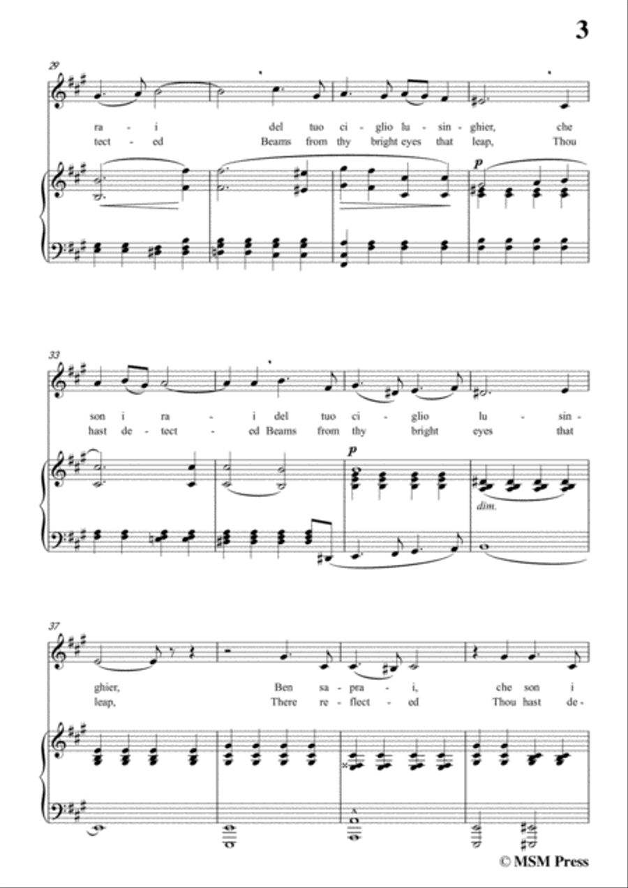 Mancini-Dir ch'io t'ami,in f sharp minor,for Voice and Piano Voice Solo scores gallery preview page 5
