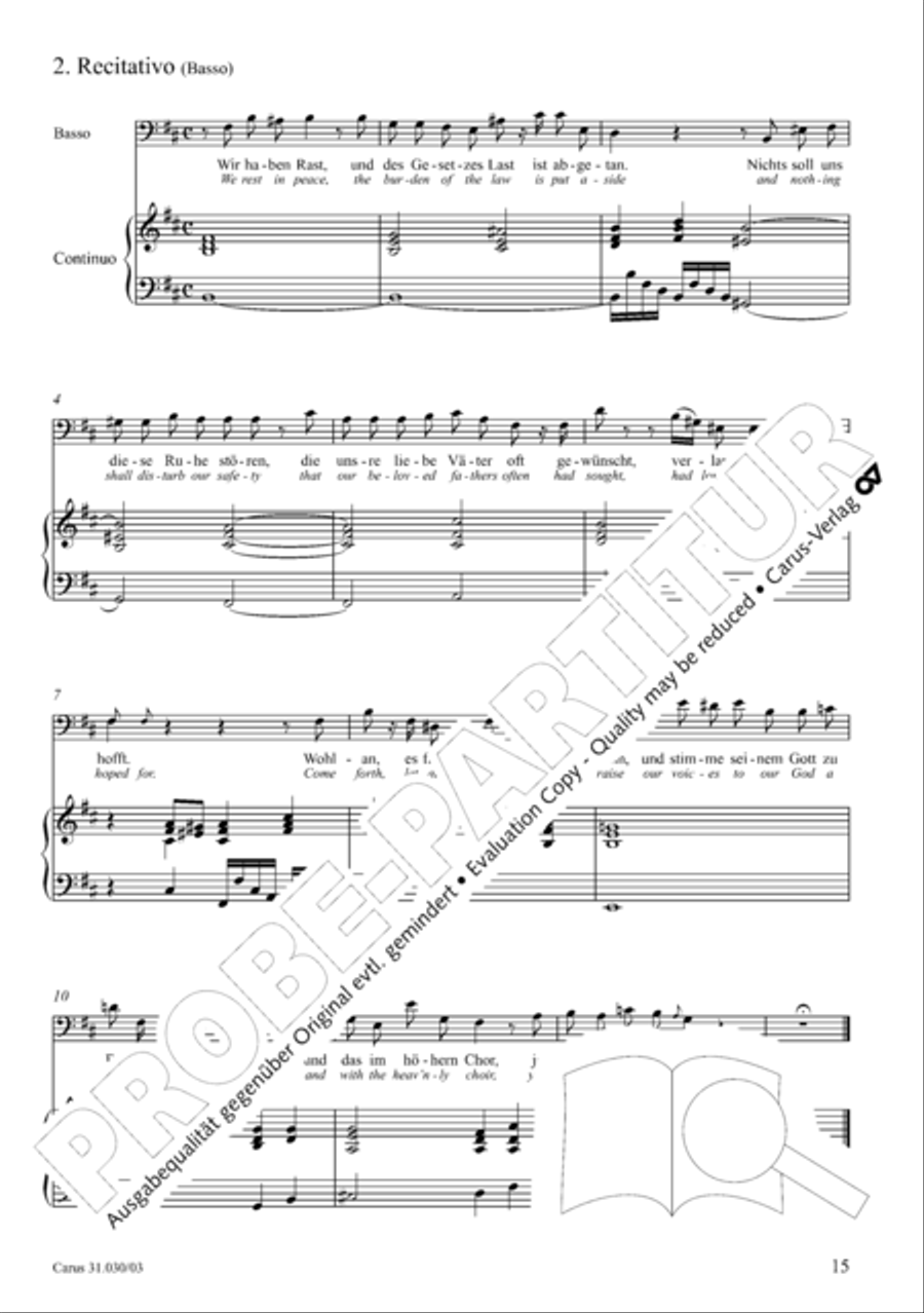Joyful be, O ransomed flock (Freue dich, erloste Schar) 4-Part scores gallery preview page 16