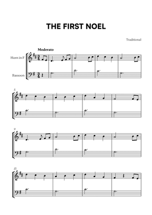 Traditional - The First Noel (G Major) (for French Horn and Bassoon)