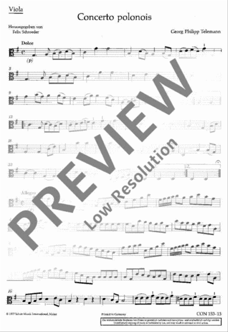 Concerto polonois G Major Viola scores gallery preview page 2