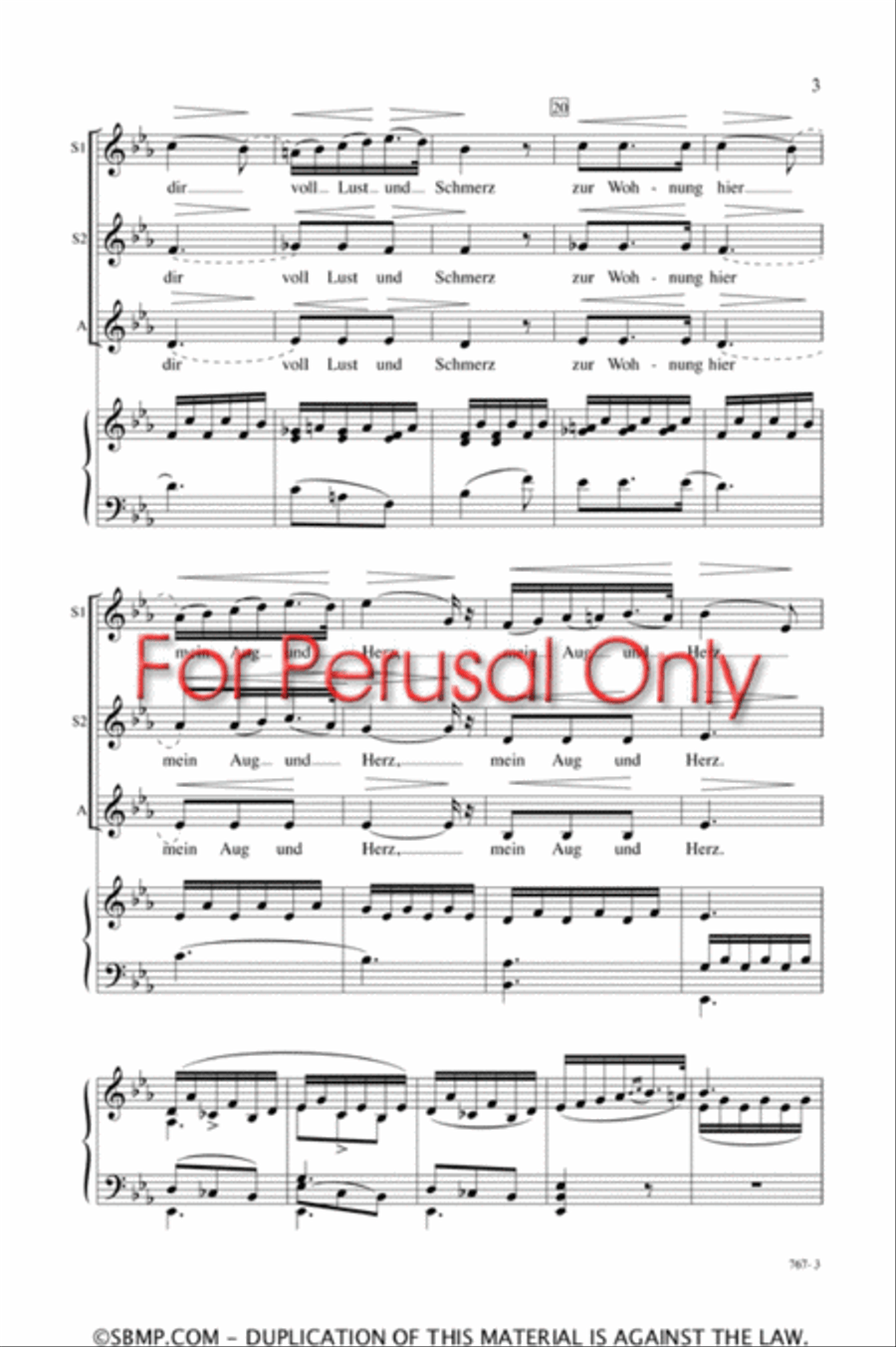 Du bist die Ruh - SSA Octavo SSA scores gallery preview page 3