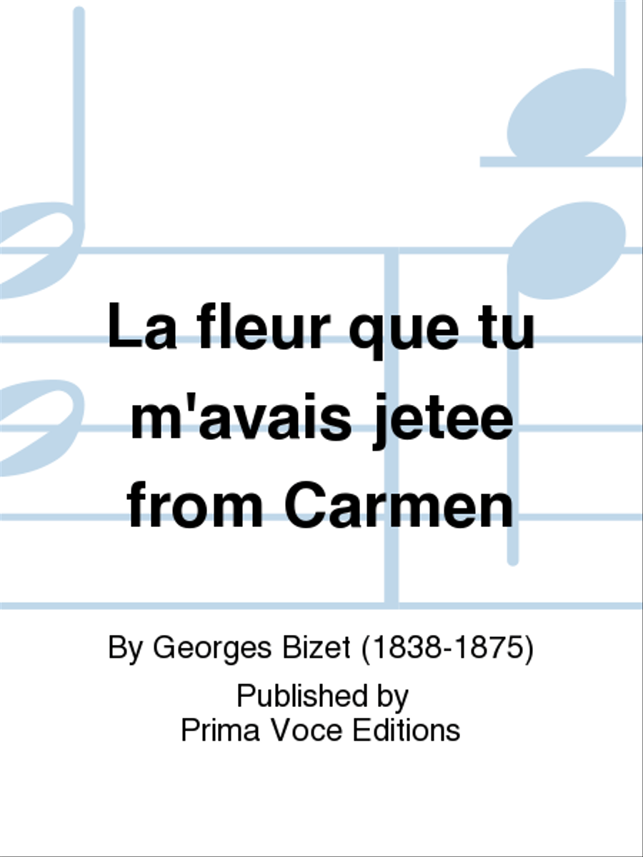 La fleur que tu m'avais jetee from Carmen Tenor Voice scores gallery preview page 1