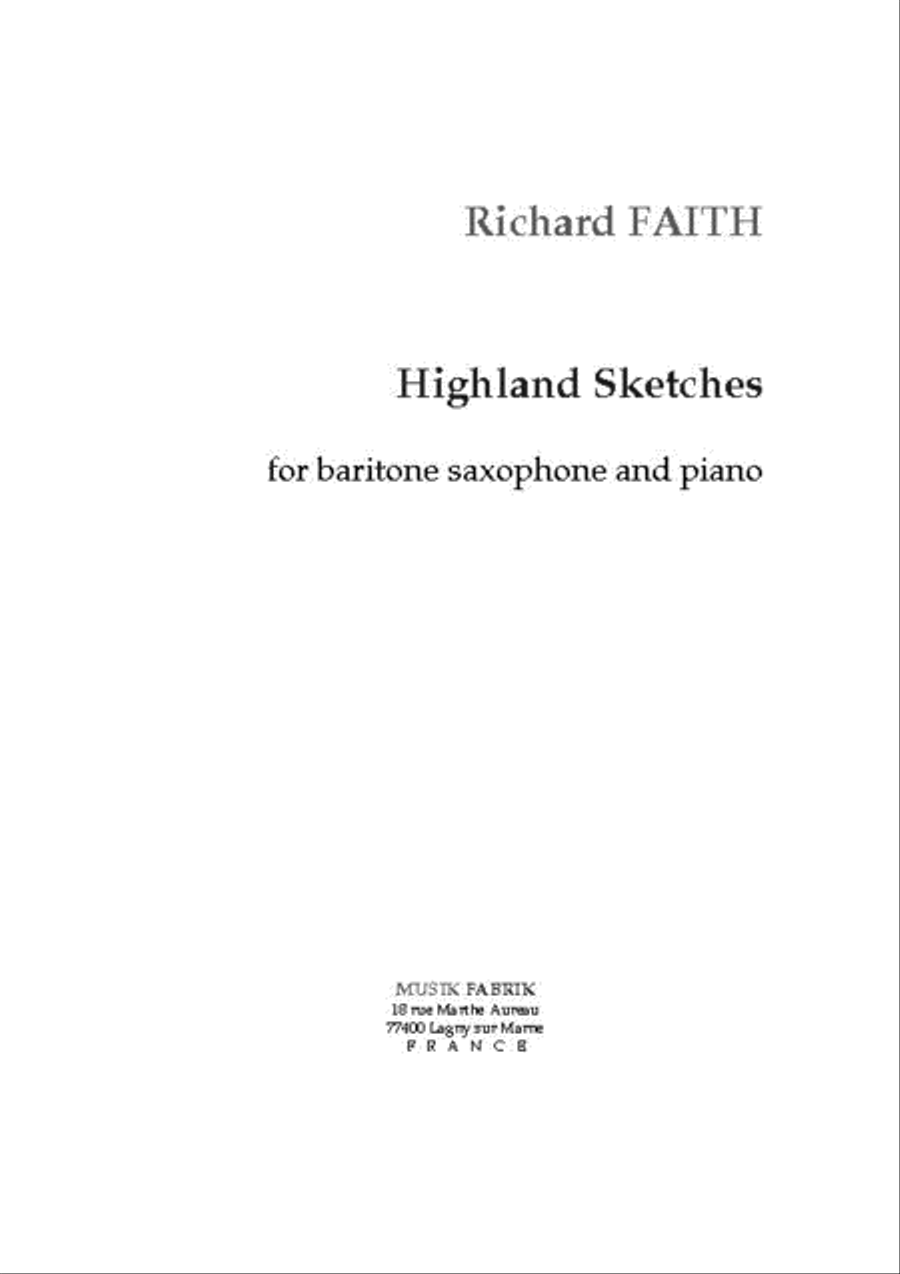 Highland Sketches Highland Sketches Baritone Saxophone scores gallery preview page 1