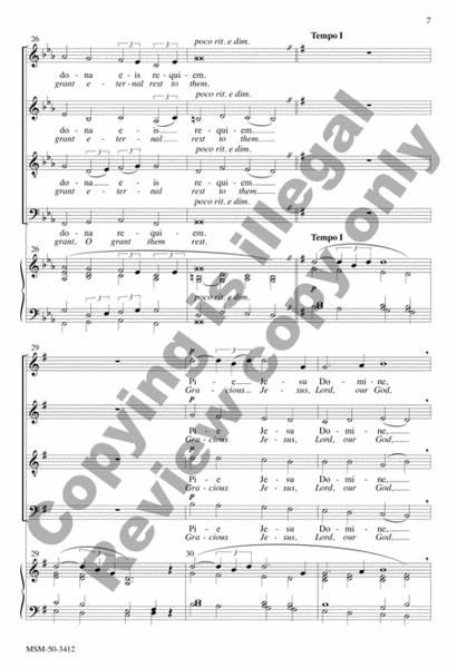 Pie Jesu (Choral Score) image number null