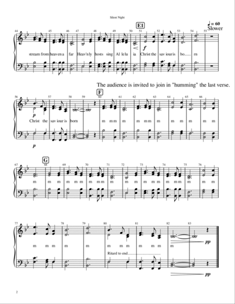 Silent Night For Full Orchestra And Chorus Choir scores gallery preview page 2