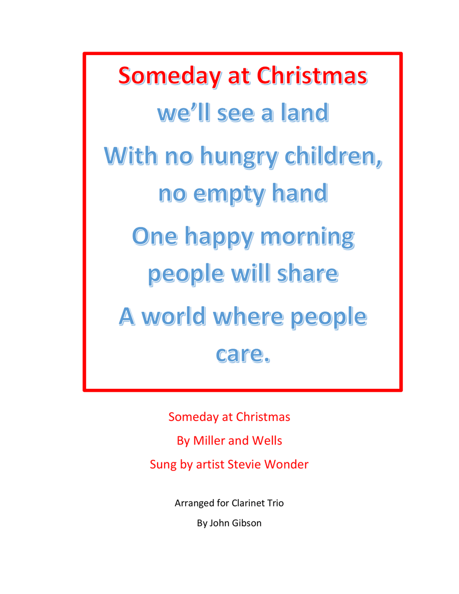 Someday At Christmas Woodwind Trio scores gallery preview page 1