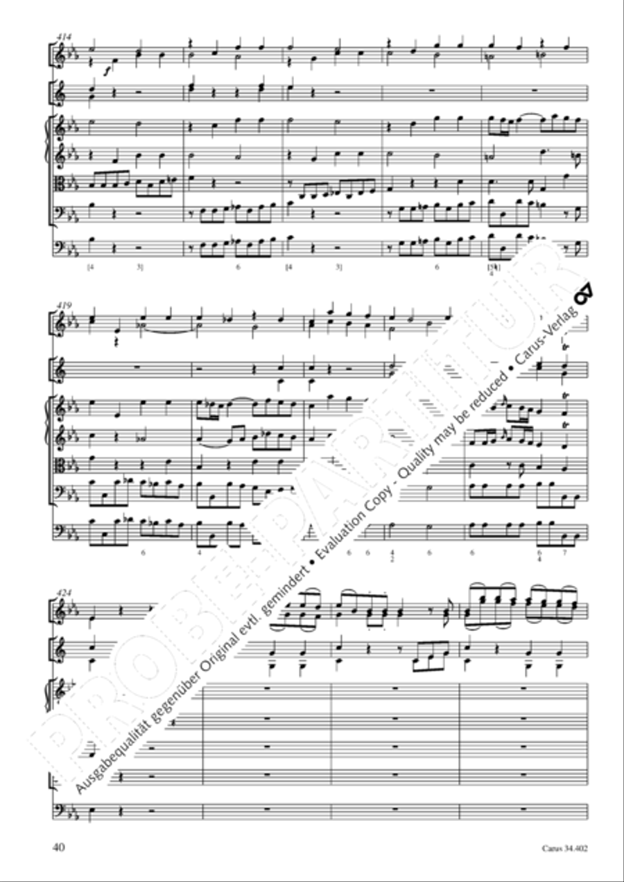 Concerto grosso for cembalo or piano Horn scores gallery preview page 41