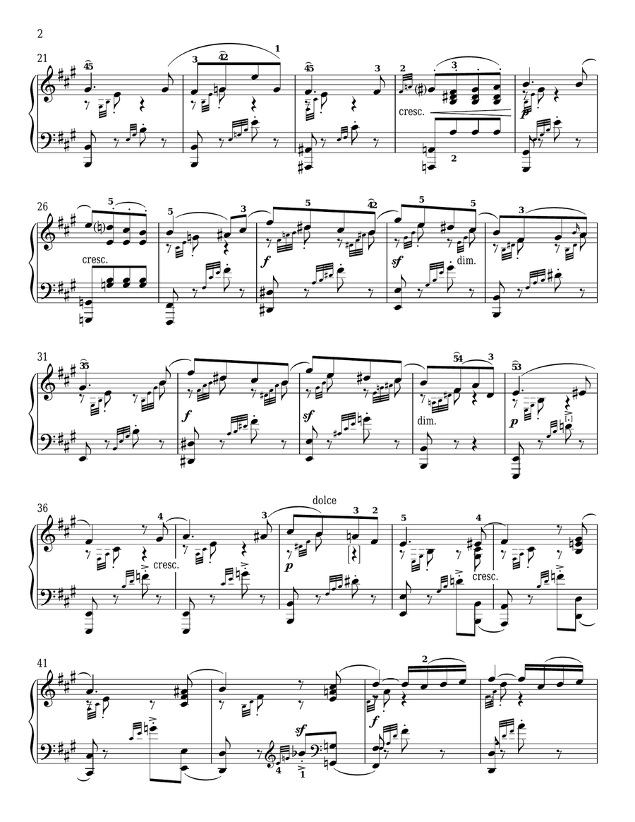 Song Without Words In A Major, Op. 62, No. 6 Piano Solo scores gallery preview page 2