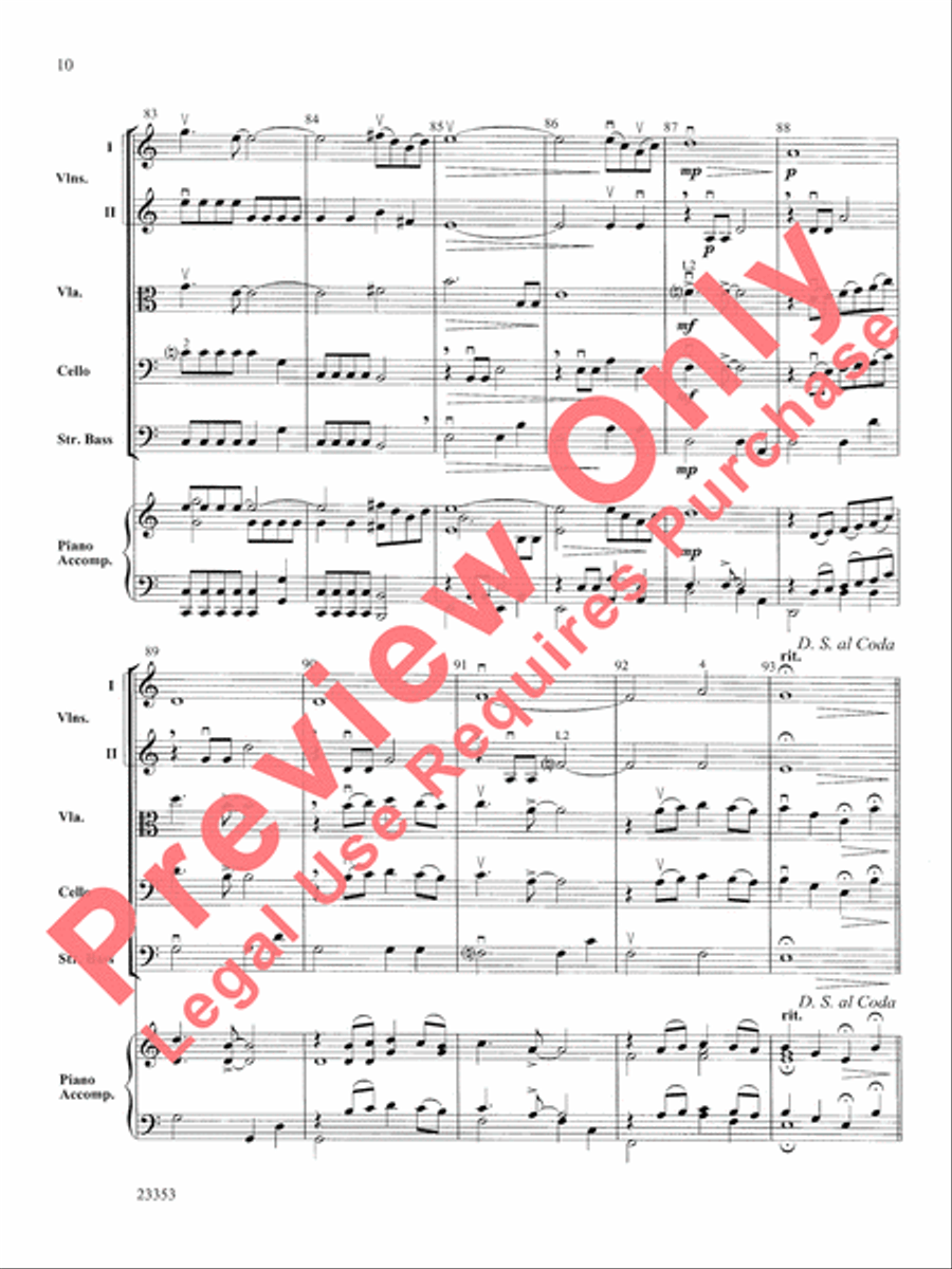 Conquistador! String Orchestra scores gallery preview page 11