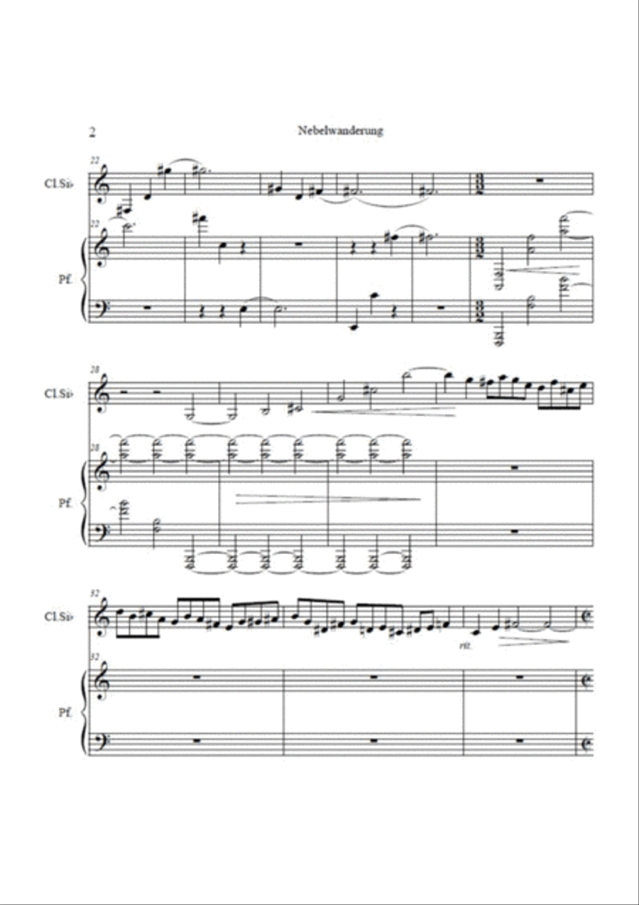 Fog Walk - Nebelwanderung Clarinet Solo scores gallery preview page 3