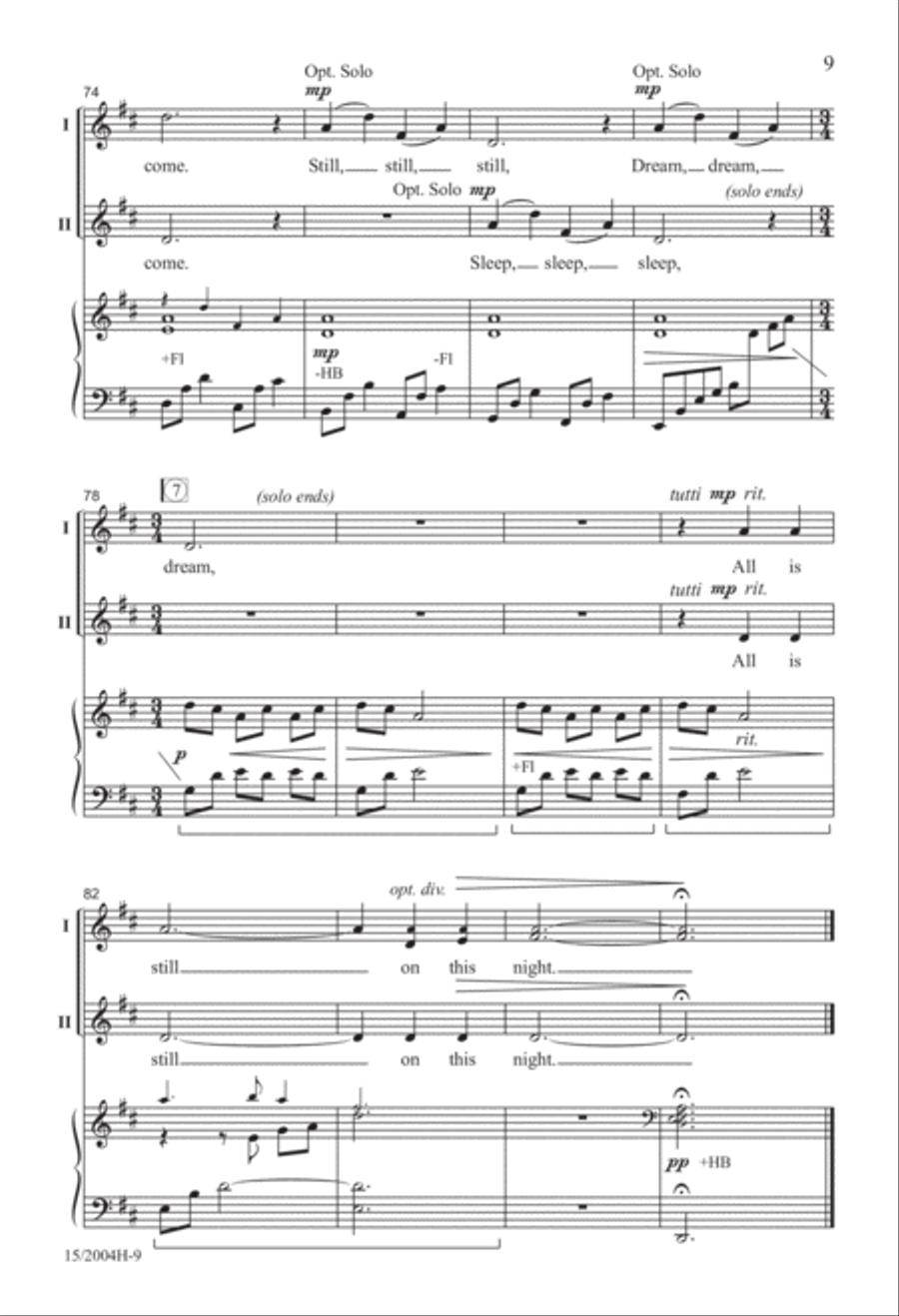 On This Still, Silent Night 2-Part scores gallery preview page 9