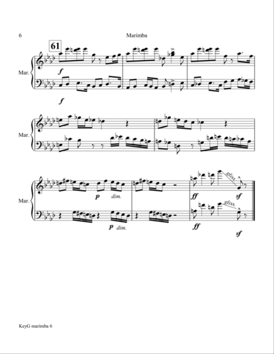 Key G- duet for marimba Key G- duet for marimba Marimba scores gallery preview page 6