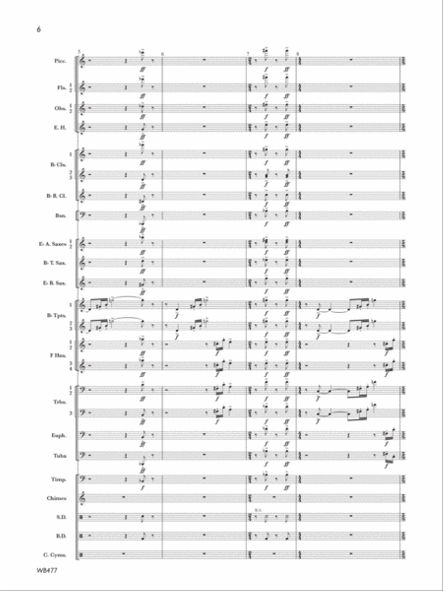 A Jack Stamp Suite: Movement 1: Ankrovag Fanfare Concert Band scores gallery preview page 4