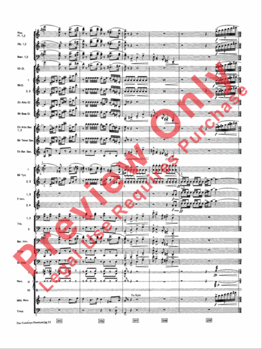 The Cowboys Concert Band scores gallery preview page 54