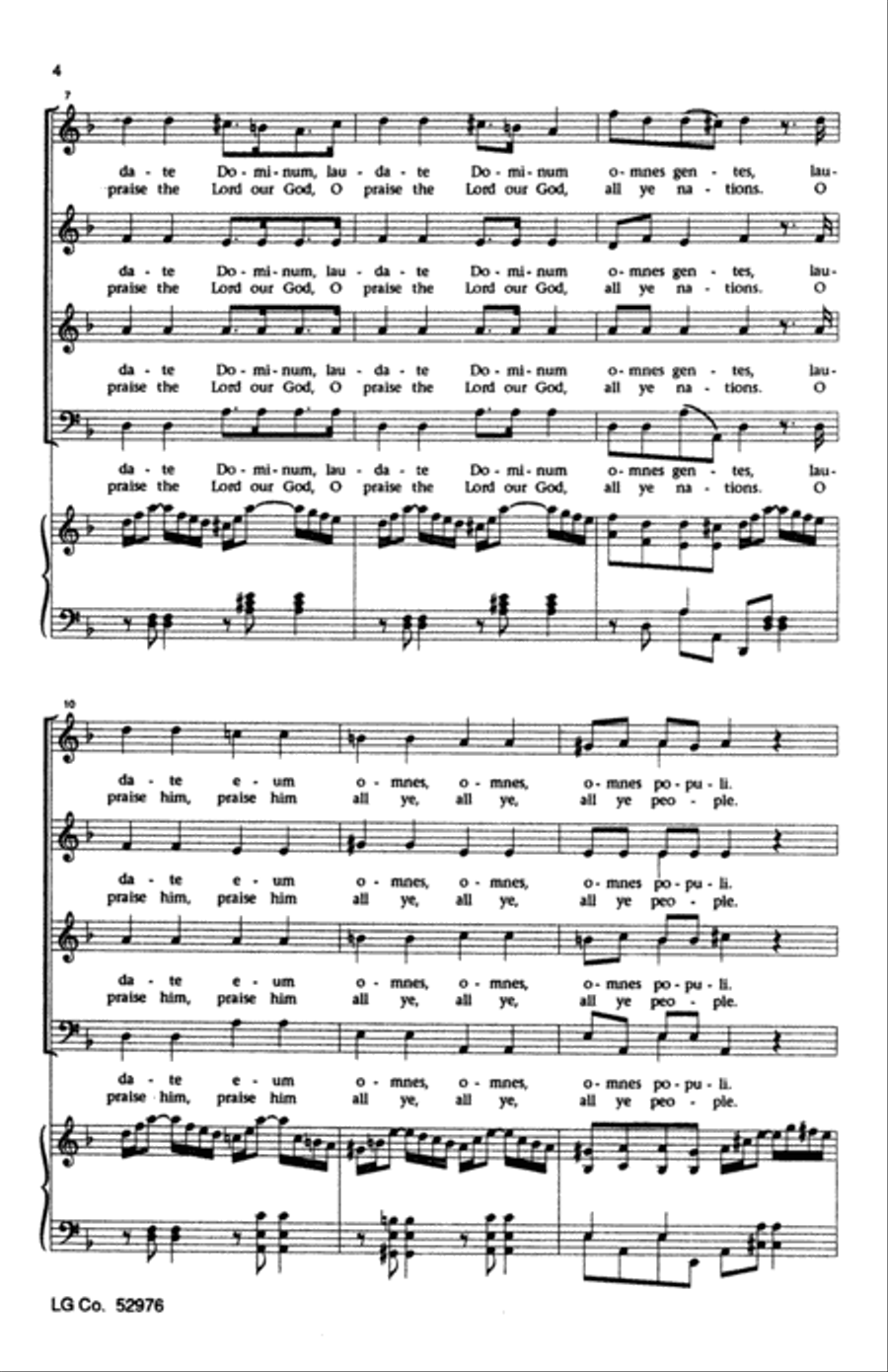 Laudate Dominum Omnes Gentes Choir scores gallery preview page 2