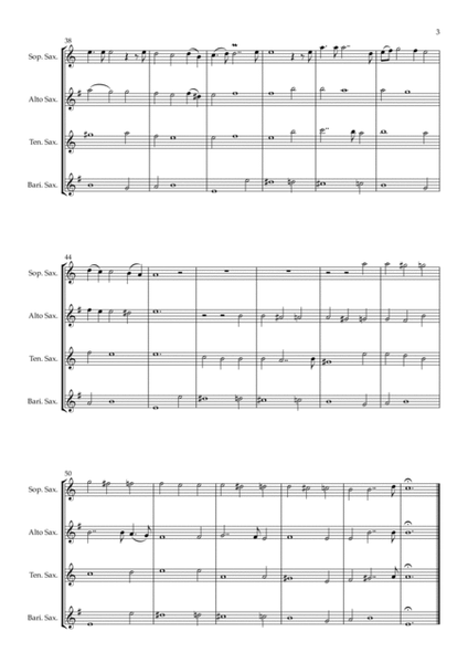 Dido's Lament arranged for Saxophone Quartet image number null