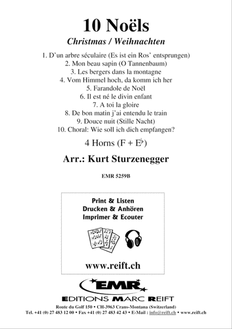 10 Noels 10 Noels French Horn Quartet scores gallery preview page 2