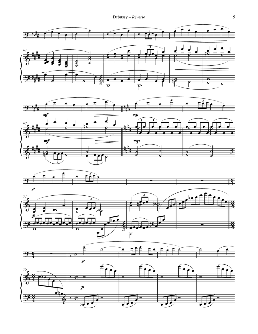 Reverie for Euphonium and Piano Euphonium scores gallery preview page 5