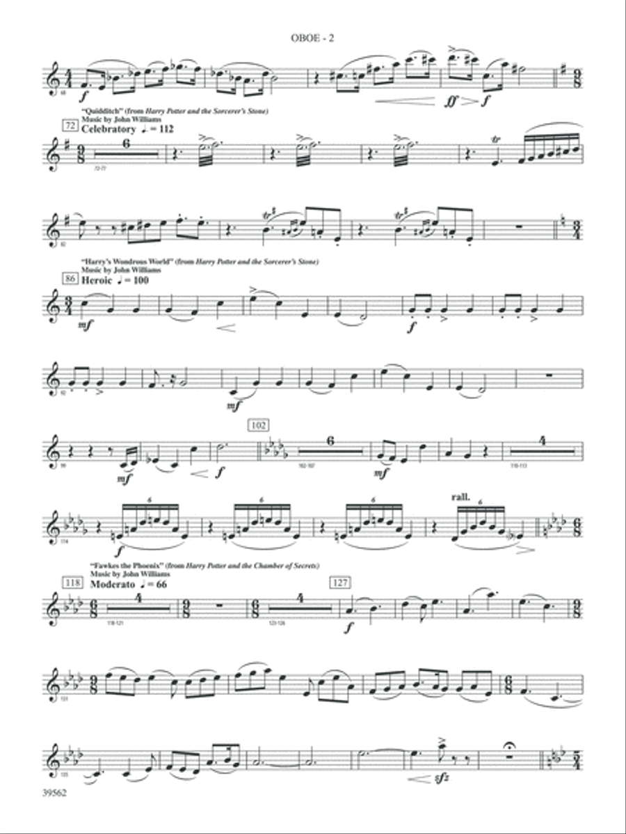 The Complete Harry Potter Oboe by Jerry Brubaker Concert Band
