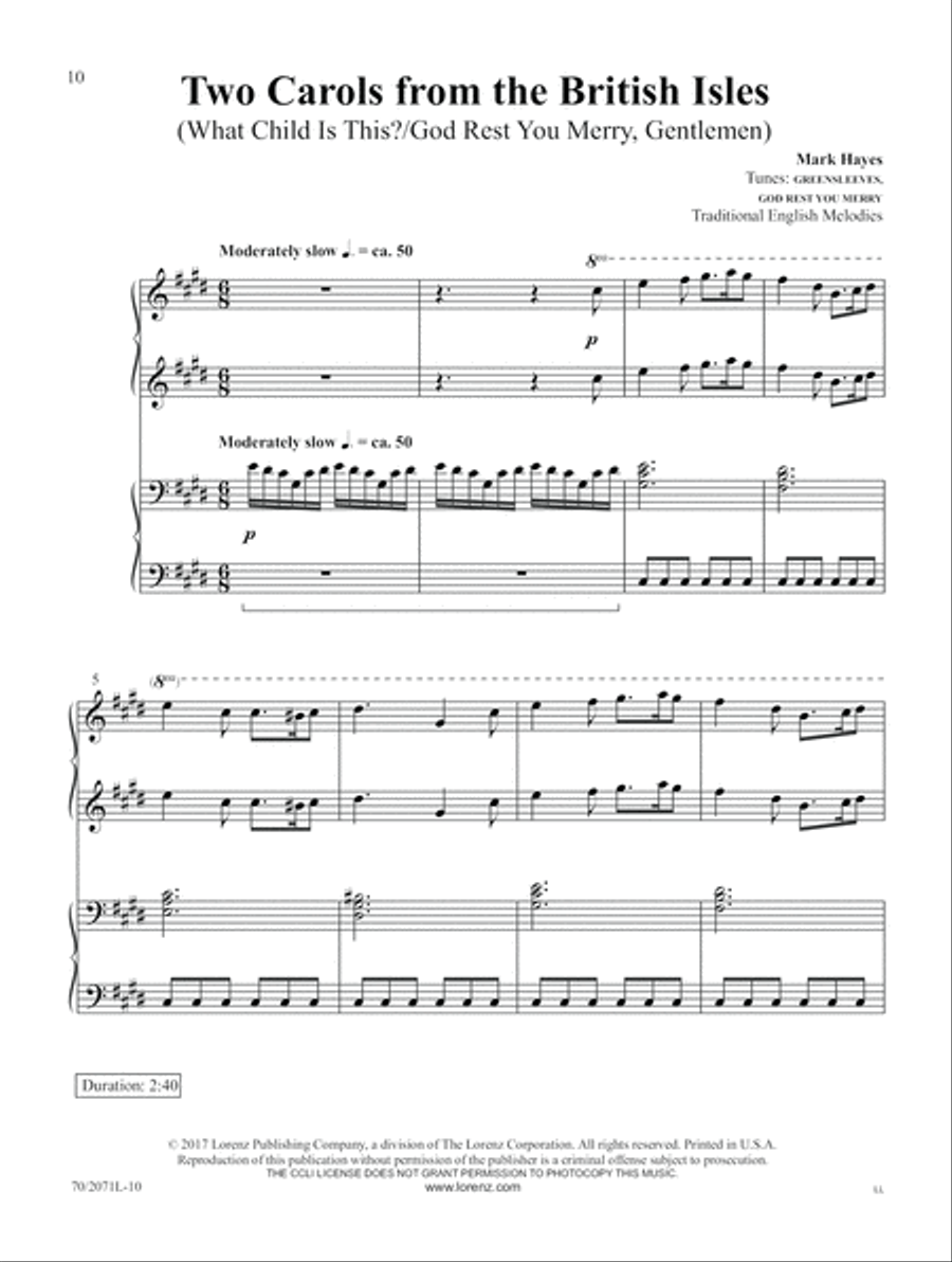 Go, Tell It on the Mountain Piano Duet scores gallery preview page 5