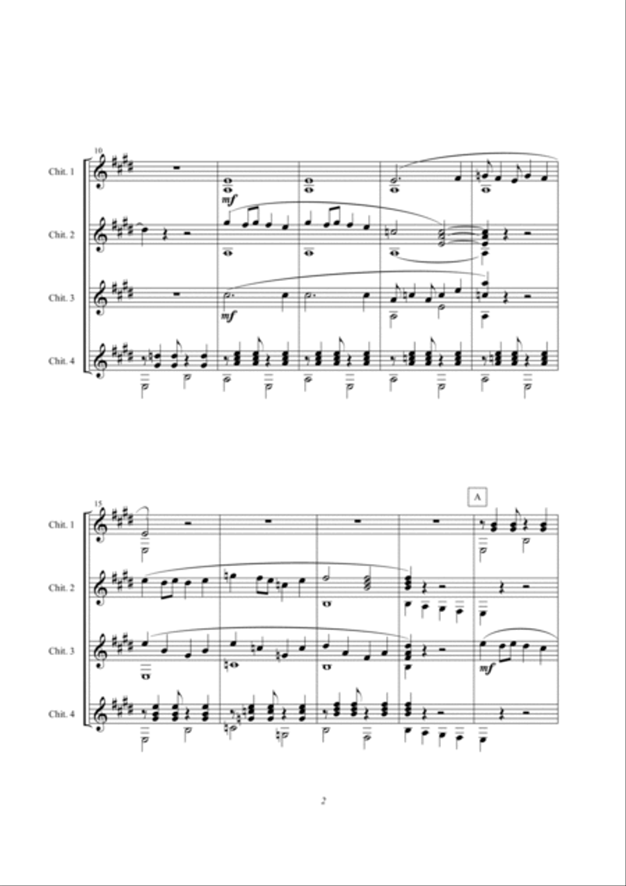 Tango pour quatre amis (score) Classical Guitar scores gallery preview page 2