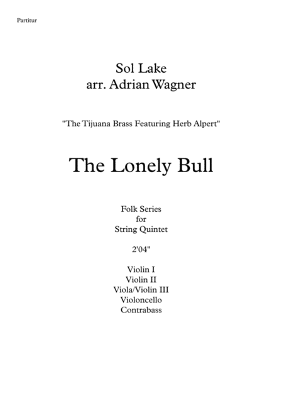 The Lonely Bull String Quintet scores gallery preview page 2