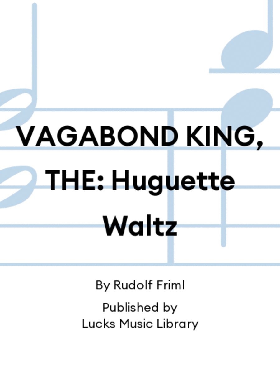 VAGABOND KING, THE: Huguette Waltz Saxophone scores gallery preview page 1