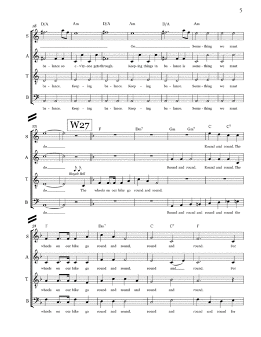Balance: A Choral Dialectic for Unaccompanied SATB Choir 4-Part scores gallery preview page 5