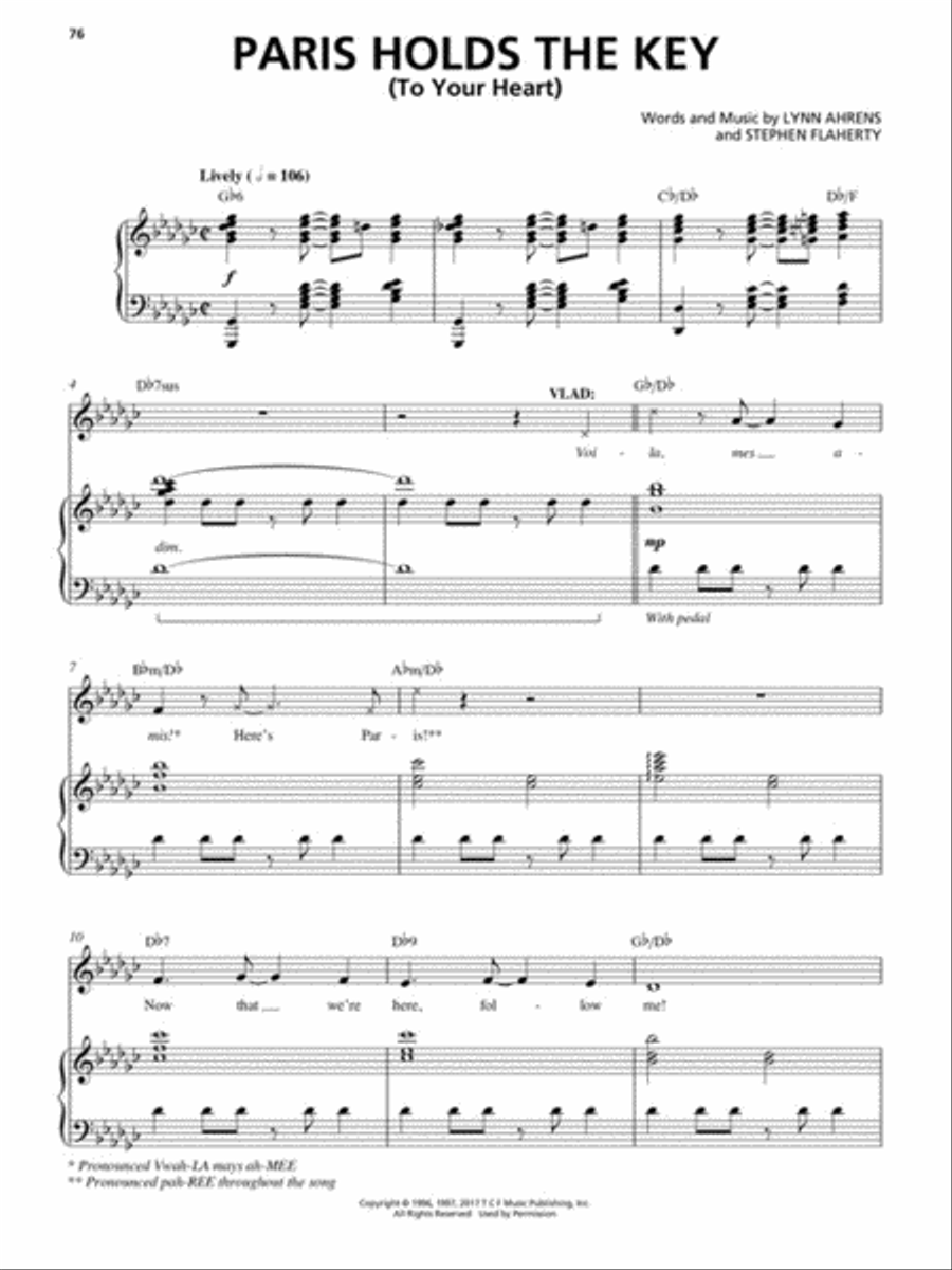Anastasia Piano, Vocal, Guitar scores gallery preview page 8