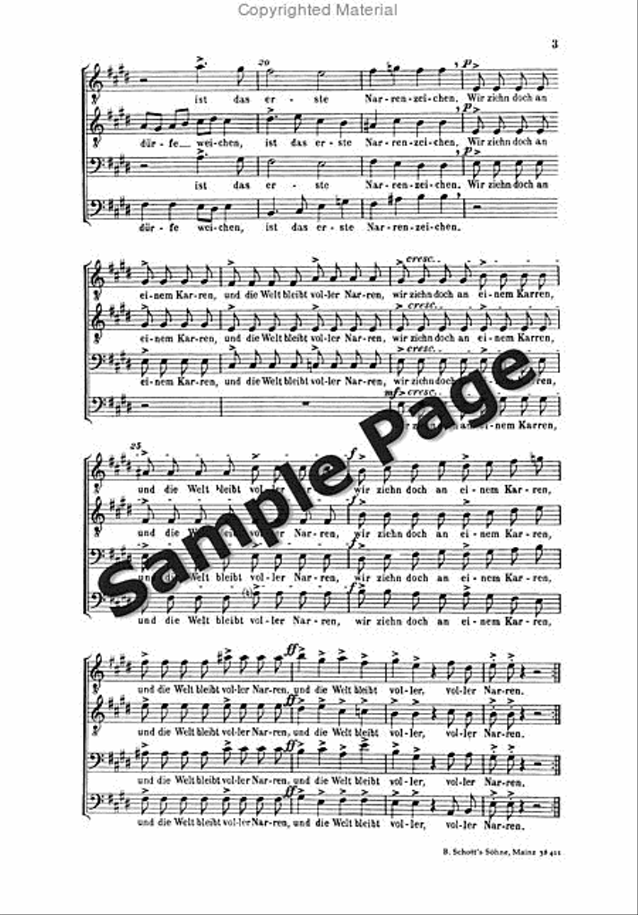 Stuermer B Narren Ueberall Op90/3 TTBB scores gallery preview page 4