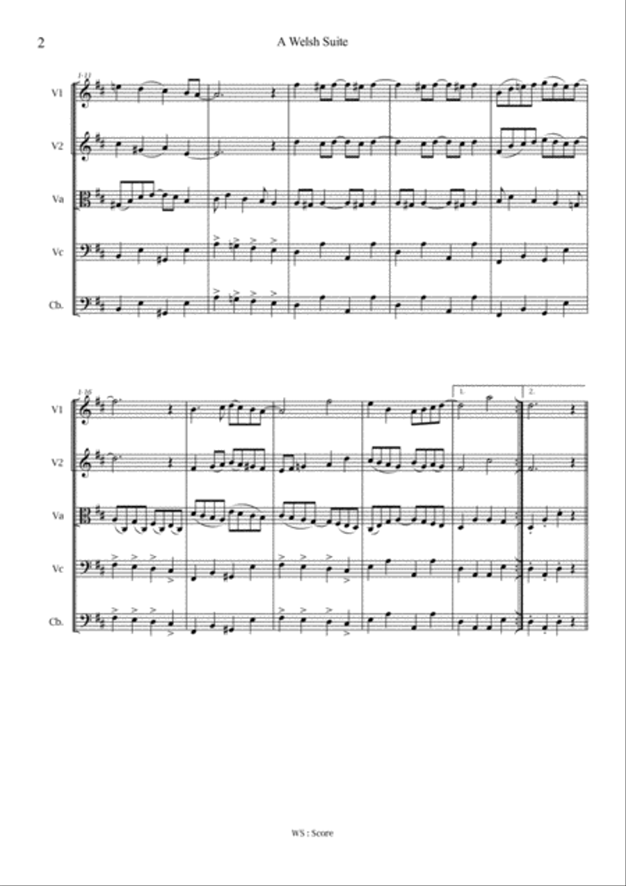 A Welsh Suite A Welsh Suite String Orchestra scores gallery preview page 4