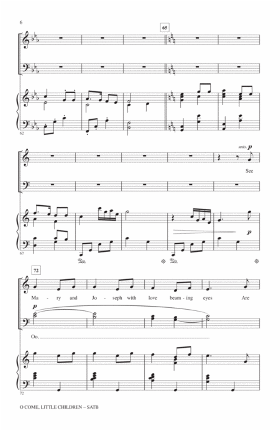 O Come, Little Children O Come, Little Children 4-Part scores gallery preview page 5