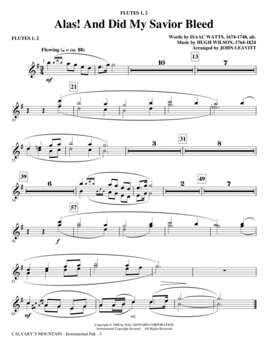 Calvary's Mountain - Flute 1,2