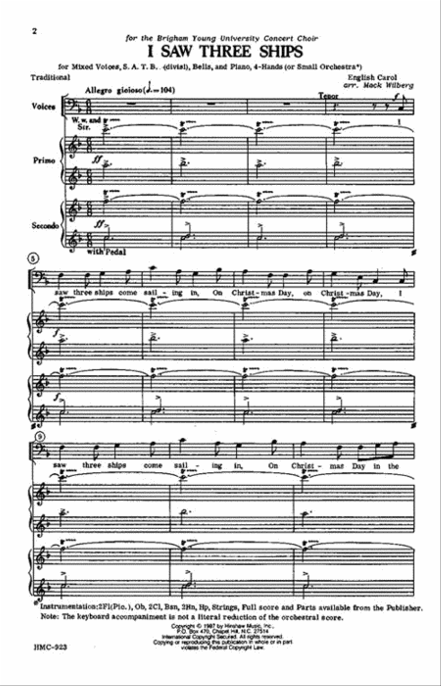 I Saw Three Ships Divisi scores gallery preview page 2