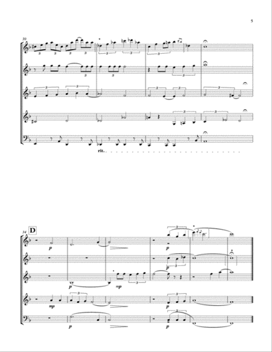 What A Wonderful World Woodwind Quintet scores gallery preview page 5