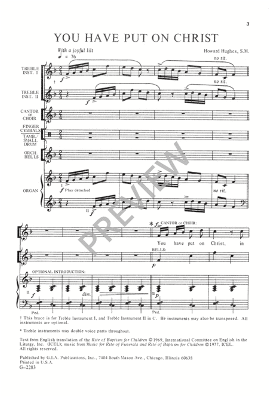 You Have Put On Christ Unison Choir scores gallery preview page 4