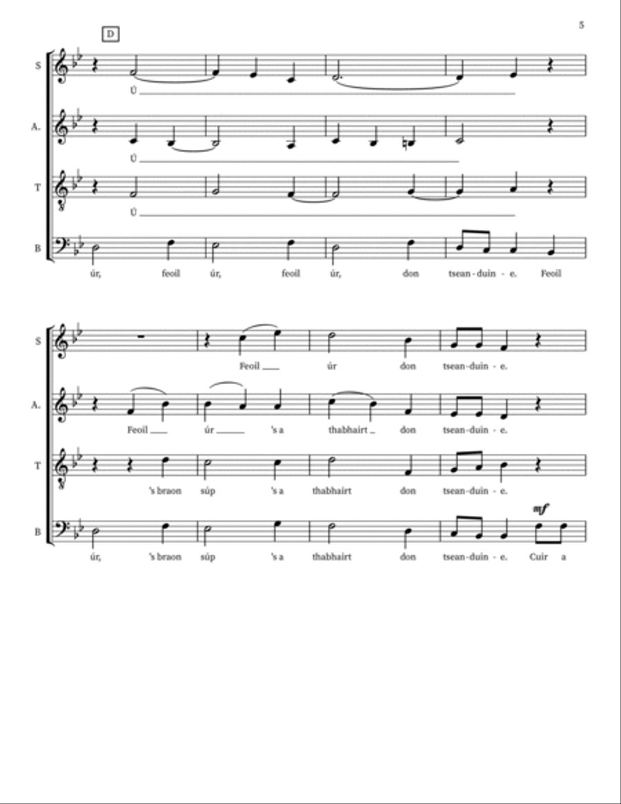 Bog Braon don tSeanduine 4-Part scores gallery preview page 5