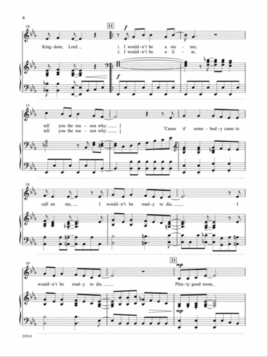 Spirituals for Solo Singers, Book 2 Piano Accompaniment scores gallery preview page 3