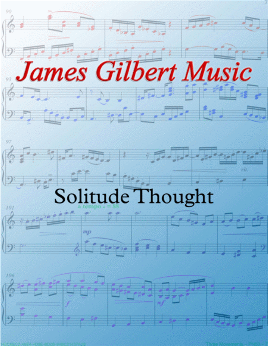 Solitude Thought Piano Solo scores gallery preview page 1