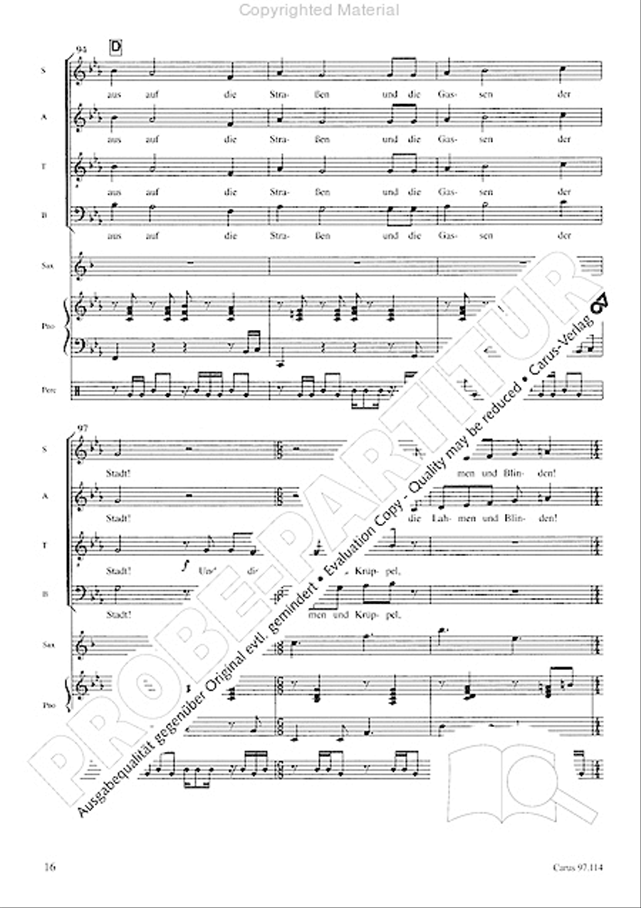 Kommt, es ist alles bereit 4-Part scores gallery preview page 17