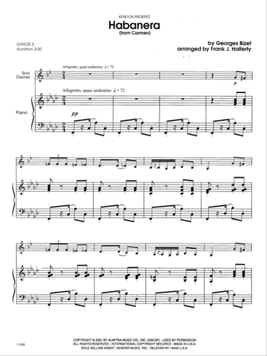 Habanera (from 'Carmen') Habanera (from 'Carmen') B-Flat Clarinet scores gallery preview page 2