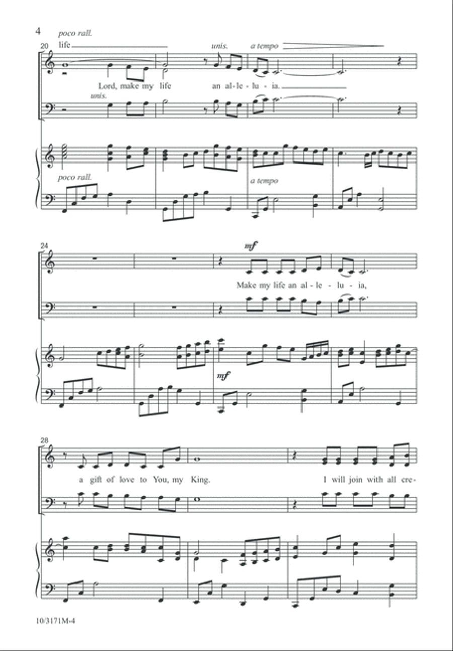 Make My Life an Alleluia 3-Part scores gallery preview page 4