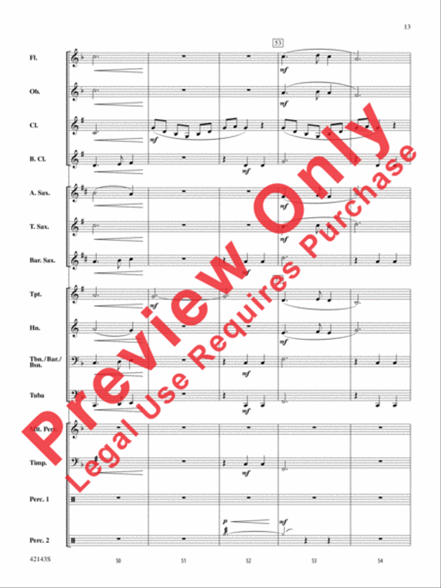 The Christmas Truce of 1914 Concert Band scores gallery preview page 13