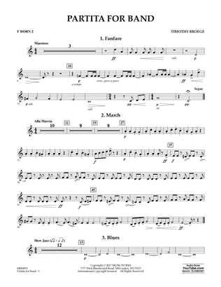 Partita for Band - F Horn 2