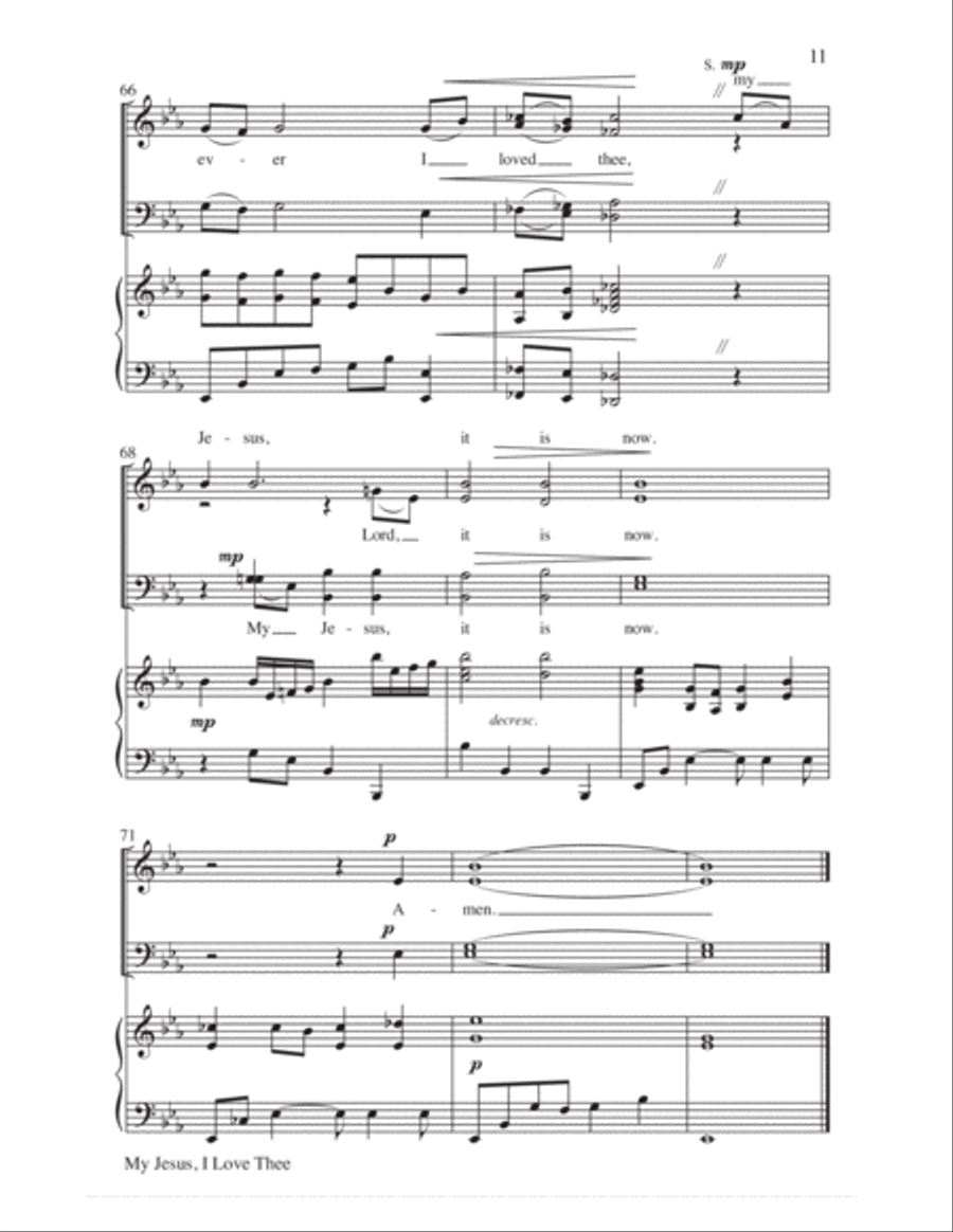 My Jesus, I Love Thee 4-Part scores gallery preview page 12