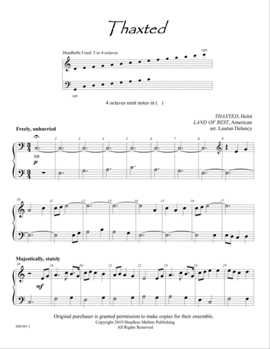 Thaxted Handbell Choir scores gallery preview page 2