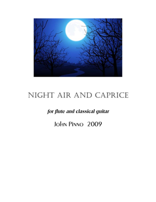Book cover for Night Air and Caprice (flute and classical guitar)